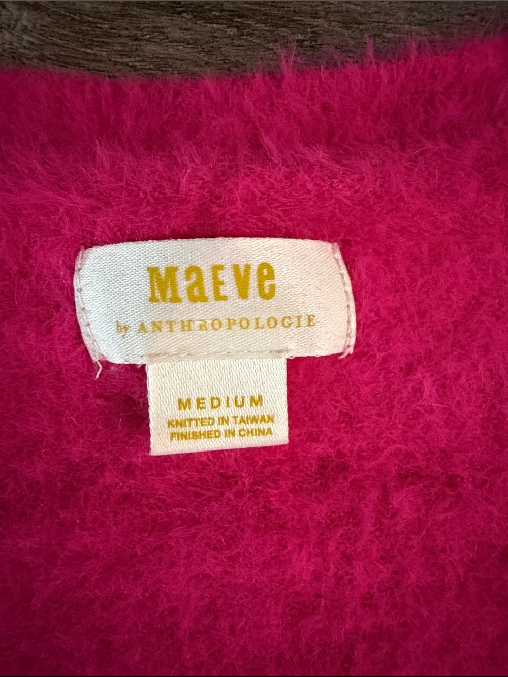 Anthropologie Maeve Fuzzy Eyelash Sweater Tee - Picture 3 of 4